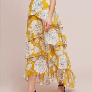 Anthropologie Mosier Tiered Maxi Skirt Size 6